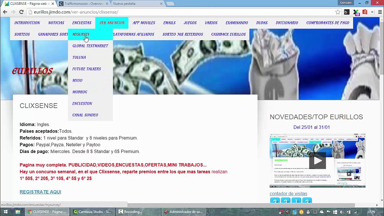 NOVEDADES Y TOP EURILLOS