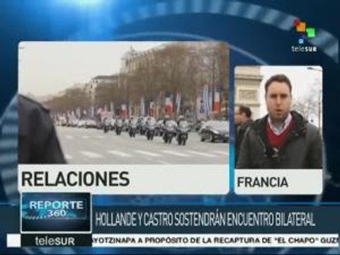 Inicia la visita oficial de Raúl Castro a Francia