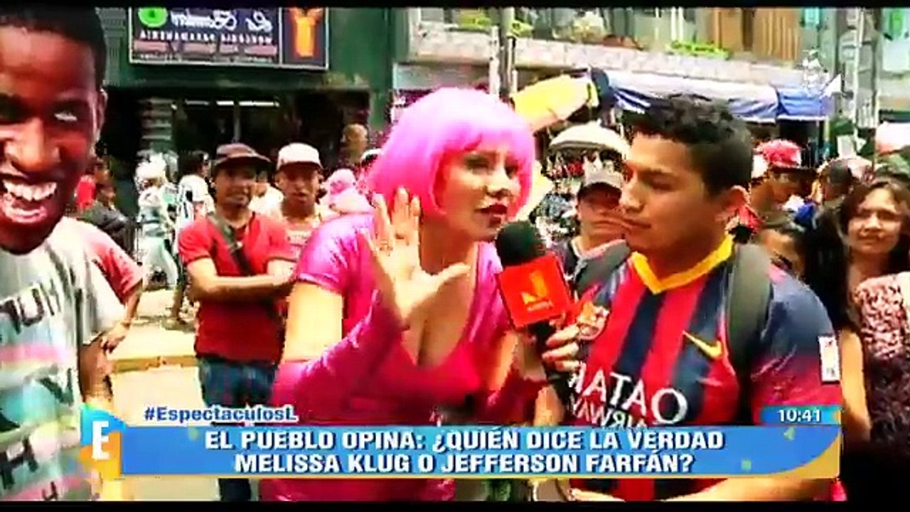 ESPECTACULOS 01-02-2016 : Habla el pueblo - ¿qué dice la gente sobre Farfán y Melissa Klug