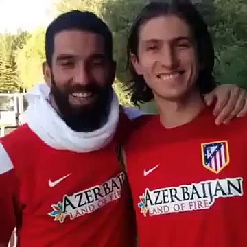 Arda Turan, Filipe Luis Türkiye ye Selam Yolluyor.
