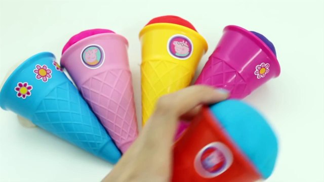 Peppa Pig Surprise Ice Cream Cones Mickey Mouse Disney Toys Videos Helados con Sorpresas