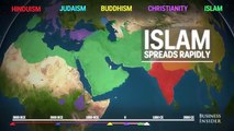 La répartition des religions dans le monde en 5 000 ans