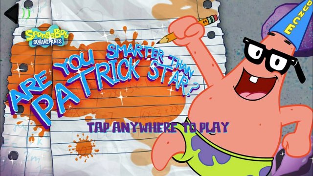 Spongebob Squarepants -are you Smarter than patrick star -Spongebob Games