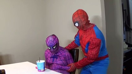 PINK SPIDERGIRL PREGNANT VS SPIDERMAN IN REAL LIFE! Superhero movie fun. IRL