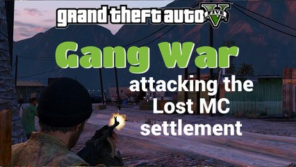 GTA V - Gang War on Stab City (Lost MC vs. Families - Attack)