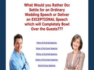 Wedding Speeches For All