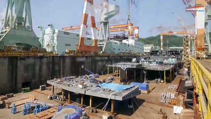 Съемка строительства круизного лайнера с нулевого цикла до выхода в море