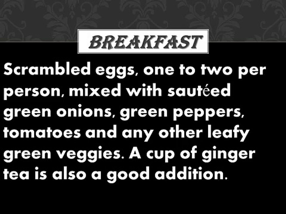 Sample Alkaline Diet for One Day
