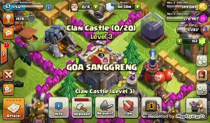 Clash of Clans attack war th 7 with level 1 dragon by 10jari kematian 100% destroyed