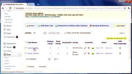 MaxBlogPress Ninja Affiliate Wordpress Affiliate Link Management Plugin 127