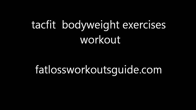 tacfit bodyweight exercises workouts
