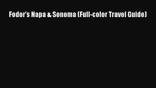 Fodor's Napa & Sonoma (Full-color Travel Guide)  Free Books