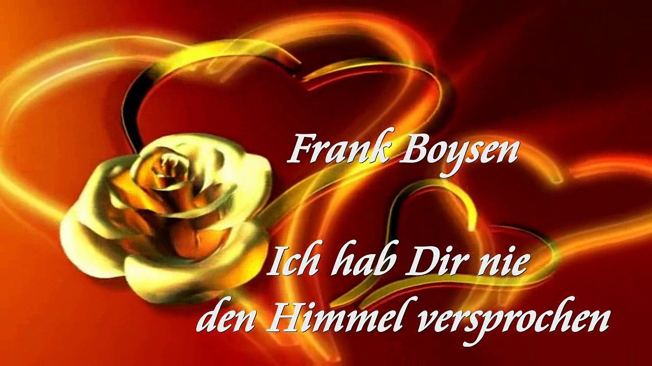 Frank Boysen - Ich hab Dir nie den Himmel versprochen - Coverversion