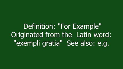 eg meaning and pronunciation