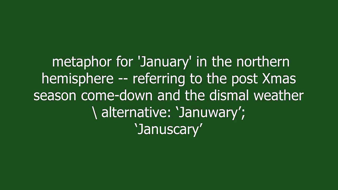 Januweary meaning and pronunciation