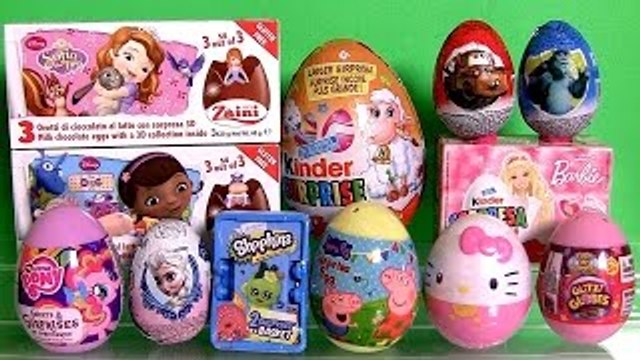Giant Disney Princess Surprise Eggs Boxes Peppa MonsterHigh Frozen Princess Shopkins Surpr