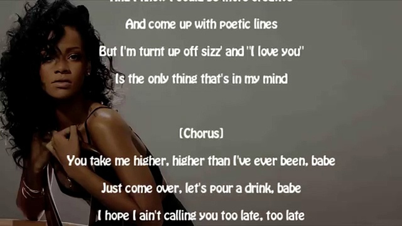 Rihanna - Higher [paroles Lyrics] 2016