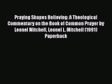 Praying Shapes Believing: A Theological Commentary on the Book of Common Prayer by Leonel Mitchell