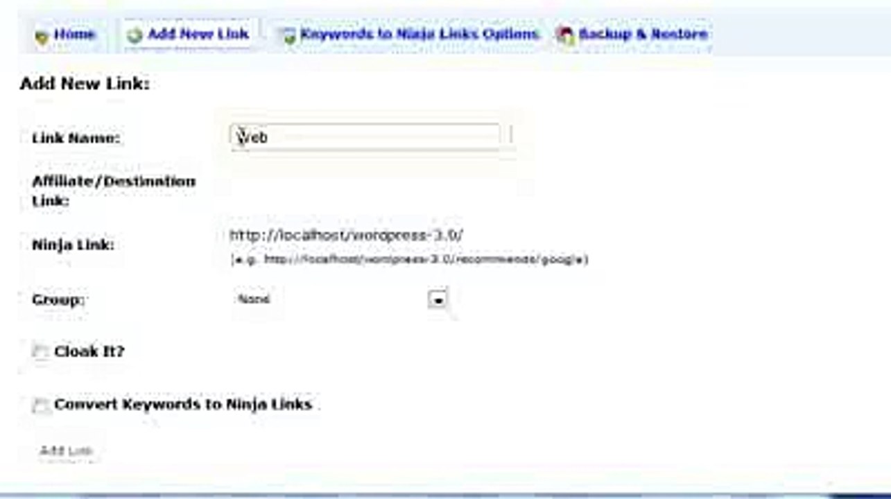 MaxBlogPress Ninja Affiliate Wordpress Affiliate Link Management Plugin 59