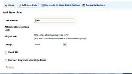 MaxBlogPress Ninja Affiliate Wordpress Affiliate Link Management Plugin 59
