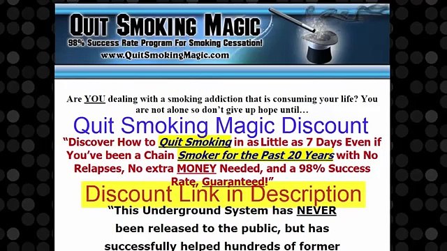 Quit Smoking Magic Discount, Coupon Code, Get $10 Off