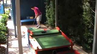 Amazing Mini Golf Trick Shot for the Putter King Scavenger Hunt.