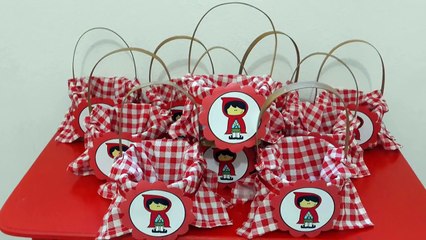 Centro de mesa Chapeuzinho Vermelho para Festa Infantil