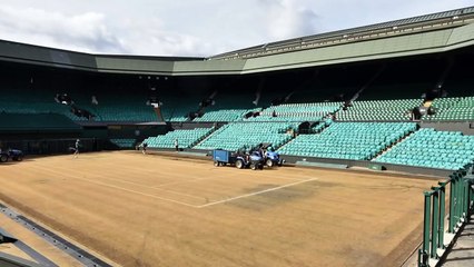Stripping the grass off Centre Court