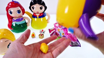 Disney Princess Tea Party Egg Surprise Mermaid Ariel Snow White Rapunzel Belle Playdough DCTC Toys