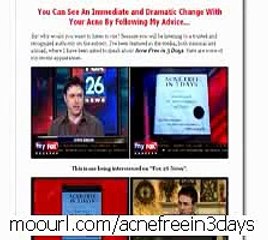 Learn to be acne free in 3 days