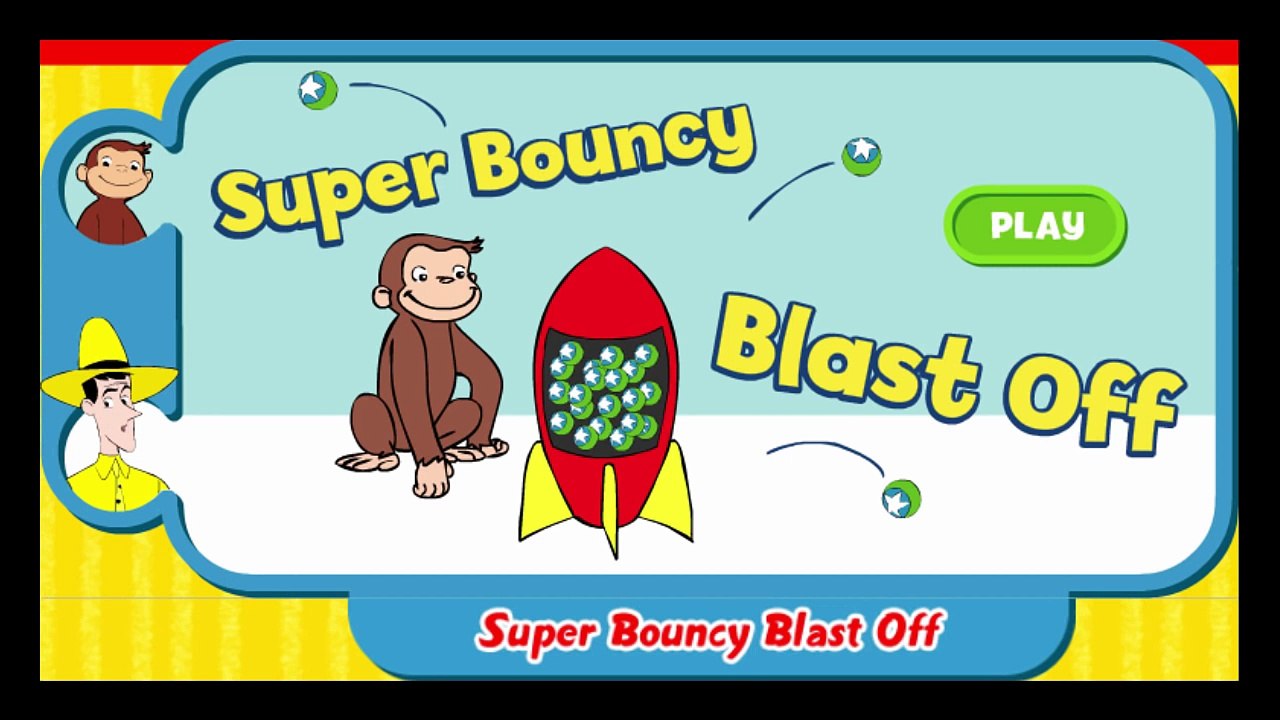Curious George Super Bouncy Blast Off Cartoon Animation PBS Kids Game Play Walkthrough