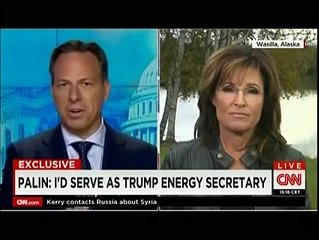 Sarah Palin Says She Wants To Be Trump's Energy Secretary so she can shut down DOE