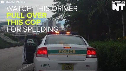 A Woman Pulls Over A Cop For Speeding