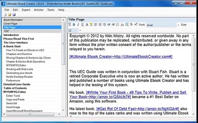 Table of Contents Explained - Ultimate Ebook Creator