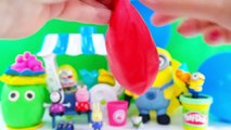 Peppa pig Fun MINIONS CONTEST BALLOONS Play doh Kinder FROZEN surprise eggs Barbie Shrek