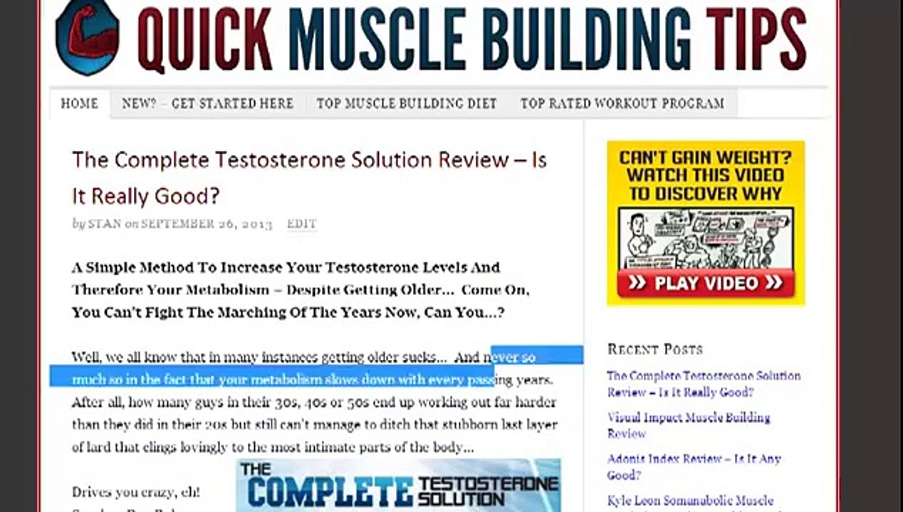 Complete Testosterone Solution Review - Is It Good?