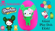 GIANT Tokidoki Hello Kitty Play Doh Surprise Egg | Frenzies, Shopkins, Fash'ems