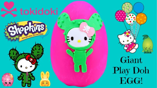 GIANT Tokidoki Hello Kitty Play Doh Surprise Egg | Frenzies, Shopkins, Fash'ems