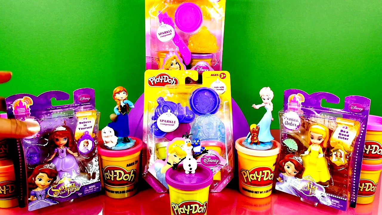 Play Doh Disney Princess Tiara Rapunzel Cinderella Sofia The First Queen Elsa Princess Ann