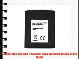 2 X BATERIA 2600 mah   cargador PARA SAMSUNG GALAXY S4 SIV i9500