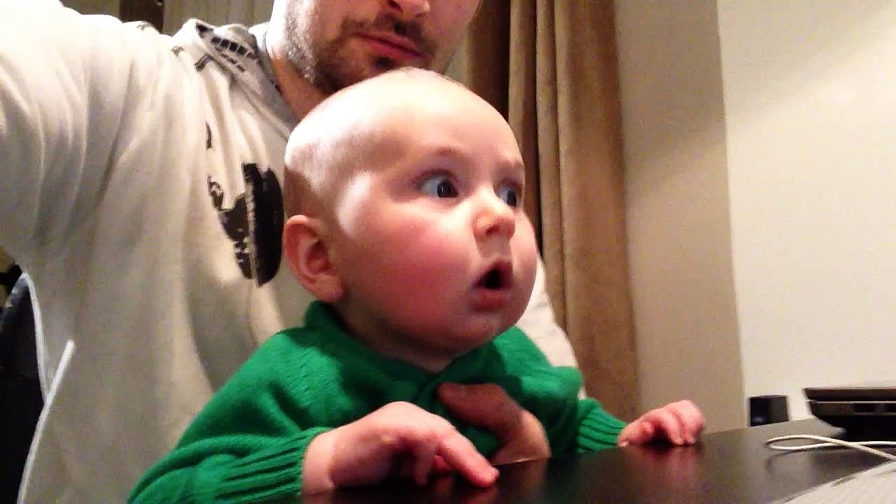Funny baby face, so emotional:)
