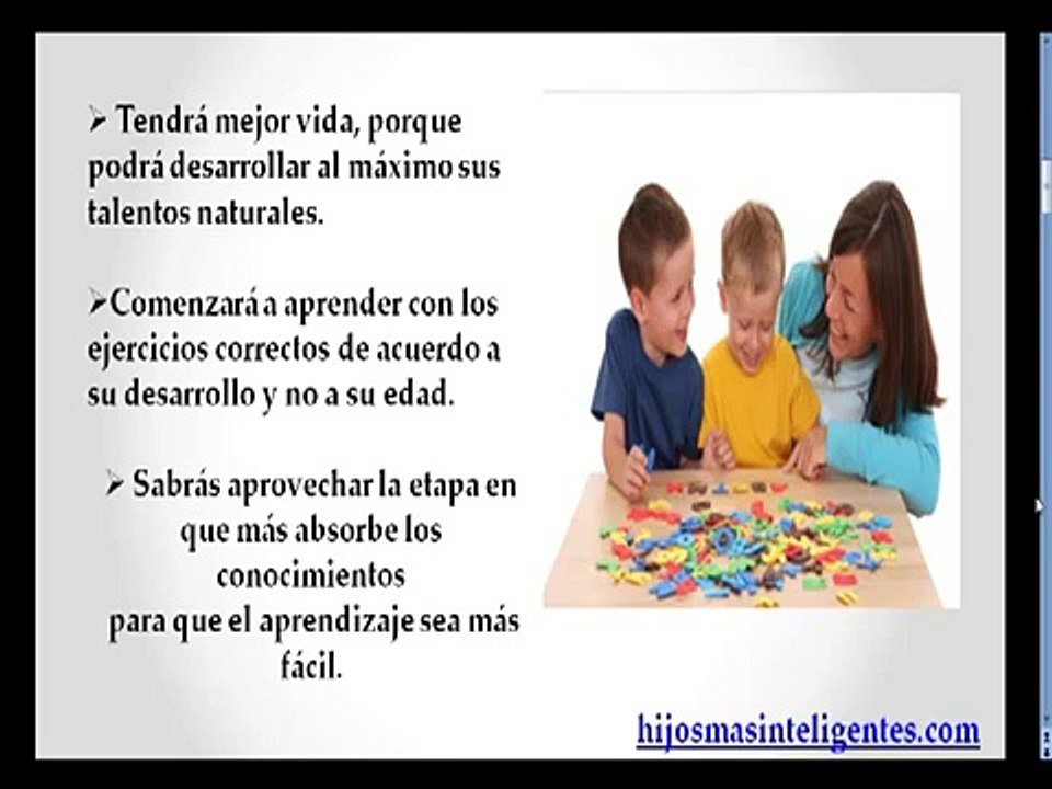 Desarrollo de la inteligencia (aumenta la inteligencia de tu hijo) - HijosMasInteligentes
