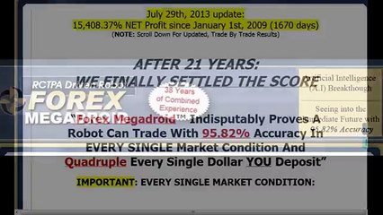 Forex Expert Advisor: The Forex Megadroid Bot