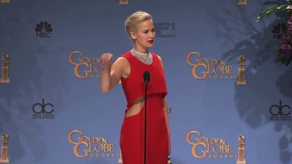 Jennifer Lawrence Golden Globe Awards Backstage Interview 2016 FULL HD