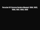 (PDF Download) Porsche 911 Carrera Service Manual: 1984 1985 1986 1987 1988 1989 Download
