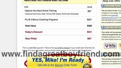 Capture His Heart And Make Him Love You Forever Review | Members Area of Capture His Heart