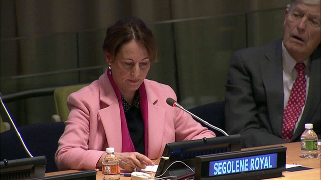 Sommet des investisseurs sur le risque climatique à New York : Ségolène Royal appelle à entrer dans une économie bas carbone