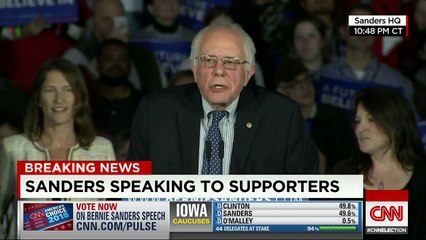 Bernie Sanders Iowa Speech - We are in a virtual tie