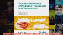 FREE PDF  SickKids Handbook of Pediatric Thrombosis and Hemostasis FULL DOWNLOAD