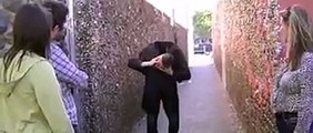 Man sneezes his head off